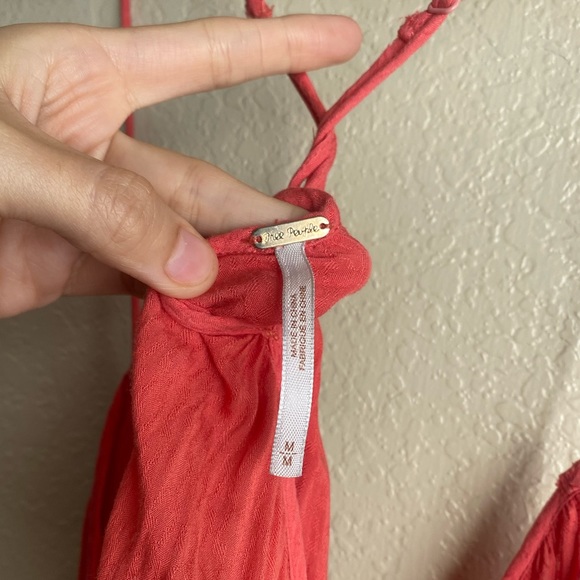 Free People Ruffled Tiered Tomato Tank M - Picture 4 of 10